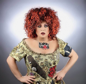 Kitty Tray drag queen at Soho gay club Vilnius